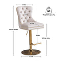 Contemporary Adjustable Thick Upholstered Swivel Counter Bar Stools