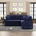 L-Shaped Pull-Out Sleeper Sofa with Wheels, USB Charging Ports, and Power Outlets