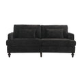 HOMEFUN Chenille Upholstered Loveseat and Armchair Set with Wooden Frame for Living Room