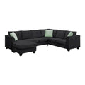 Versatile Reversible Sectional Sofa with Ottoman - Flexible Combination Module