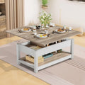 Moasis Farmhouse Lift-Top Coffee Table with Expandable Surface, Hidden Storage, and Shelf for Living Room