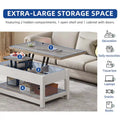 Moasis Farmhouse Lift-Top Coffee Table with Expandable Surface, Hidden Storage, and Shelf for Living Room