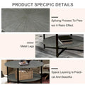 Two-Tier Round Coffee Table with Storage