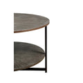 Two-Tier Round Coffee Table with Storage