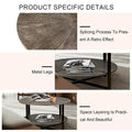 Two-Tier Round Coffee Table with Storage