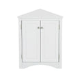 Freestanding Corner Triangle Bathroom Storage Cabinet with Adjustable Shelves - Versatile Accent Cabinet for Living Room
