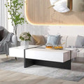 Contemporary Rectangular Coffee Table for Living Room - High Gloss Finish Cocktail Table, Ideal Centerpiece for Sofas