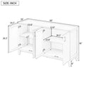 Large 4-Door Sideboard Buffet with Adjustable Shelves for Ample Storage