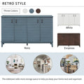 Large 4-Door Sideboard Buffet with Adjustable Shelves for Ample Storage