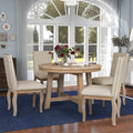 5-Piece Round Extendable Dining Set with Chairs