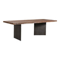 Aurelle Home Contemporary Live Edge Acacia and Iron Dining Table - 94" x 38"
