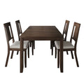 CraftPorch Classic 5-Piece Wooden Dining Ensemble