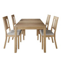 CraftPorch Classic 5-Piece Wooden Dining Ensemble