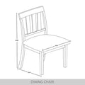 CraftPorch Classic 5-Piece Wooden Dining Ensemble