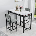 3-Piece Kitchen Table Set: Dining Table with 2 Chairs - Ideal for Small Spaces, Breakfast Nook, or Pub Use
