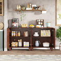 55-Inch Sideboard Buffet Cabinet with Adjustable Shelves for Kitchen and Dining Room