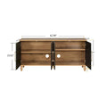 Large Floral Carved Storage Cabinet - Sideboard Buffet