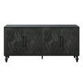 Large Floral Carved Storage Cabinet - Sideboard Buffet