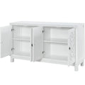 Spacious 4-Door Sideboard Buffet Cabinet with Pull Ring Handles