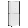 Versatile Craft Armoire with Foldable Desktop for Sewing and Home Office Use