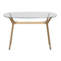Silver Orchid Myers 48-Inch Modern Metal and Glass Desk