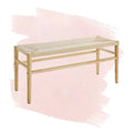 Mieres Boho-Inspired Solid Wood Bench with Woven Rope Seat - Mid-Century Modern Indoor Ottoman with Rubber Wood Legs for Home Office