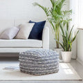 Handmade 22-Inch Square Pouf Ottoman by Jani Surin - Versatile Footrest for Living Room, Bedroom, Nursery, and Kids' Room