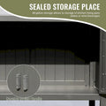 Freestanding Outdoor Kitchen Island with Storage and Prep Table - Grill Storage Cabinet