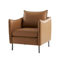 Set of 2 Christopher Modern Armchairs with Anti-Scratch Fabric and Black Metal Legs by HULALA HOME