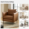Set of 2 Christopher Modern Armchairs with Anti-Scratch Fabric and Black Metal Legs by HULALA HOME