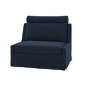 Modern 45" Anne Slipcovered Chair with Ottoman by HULALA HOME