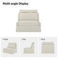 Modern 45" Anne Slipcovered Chair with Ottoman by HULALA HOME