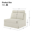 Modern 45" Anne Slipcovered Chair with Ottoman by HULALA HOME
