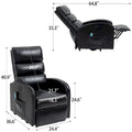 AVAWING Contemporary Electric Recliner with Power Lift and Massage Features