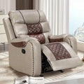 Spacious Faux Leather American-Style Recliner Chair for Living Room