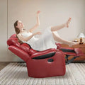 Spacious Faux Leather American-Style Recliner Chair for Living Room