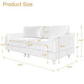 90-Inch Oversized Corduroy Sofa for Living Room with Reversible Cushions
