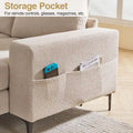 HOOOWOOO L-Shaped Upholstered Sofa with Stylish Metal Legs