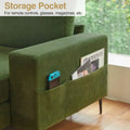 HOOOWOOO L-Shaped Upholstered Sofa with Stylish Metal Legs