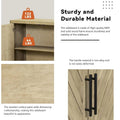 Spacious 3-Door Vintage Sideboard with Adjustable Shelves and Black Handles