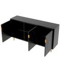 Contemporary TV Stand for TVs up to 70 inches, Versatile Console Table with Adjustable Shelves, Stylish Storage Sideboard for Living Room