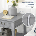 Vintage Side Table with Storage: End Table Featuring Drawer and Open Shelf for Bedroom and Living Room
