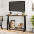 2-Tier Entryway Sofa Table with Storage Shelf