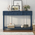 Entryway Console Table with Drawers and Extended Shelf