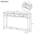 Entryway Console Table with Drawers and Extended Shelf