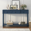Entryway Console Table with Drawers and Extended Shelf
