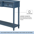 Entryway Console Table with Drawers and Extended Shelf