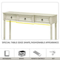 Entryway Console Table with Drawers and Extended Shelf