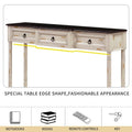 Entryway Console Table with Drawers and Extended Shelf
