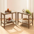 Set of 2 Living Room End Tables - Dimensions: 14D x 24W x 24H